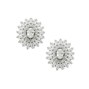 Taraash 925 Sterling Silver White CZ Earrings For Women - Taraash