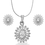 TARAASH 925 Sterling Silver White CZ Jewellery Set For Women - Taraash