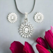 TARAASH 925 Sterling Silver White CZ Jewellery Set For Women - Taraash