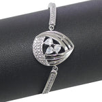 Load image into Gallery viewer, Taraash 925 Sterling Silver White CZ Tear Drop Bangle For Women - Taraash
