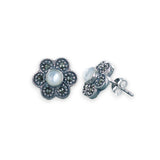 Taraash 925 Sterling Silver White Enamel Earrings For Women - Taraash