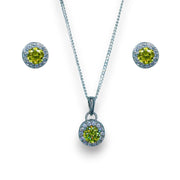 Taraash 925 Sterling Silver Yellow CZ Jewellery Set For Women - Taraash