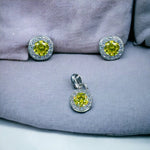 Load image into Gallery viewer, Taraash 925 Sterling Silver Yellow CZ Pendant Set For Women - Taraash
