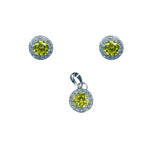 Load image into Gallery viewer, Taraash 925 Sterling Silver Yellow CZ Pendant Set For Women - Taraash