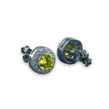 Taraash 925 Sterling Silver Yellow Cz Stud Earring For Women - Taraash