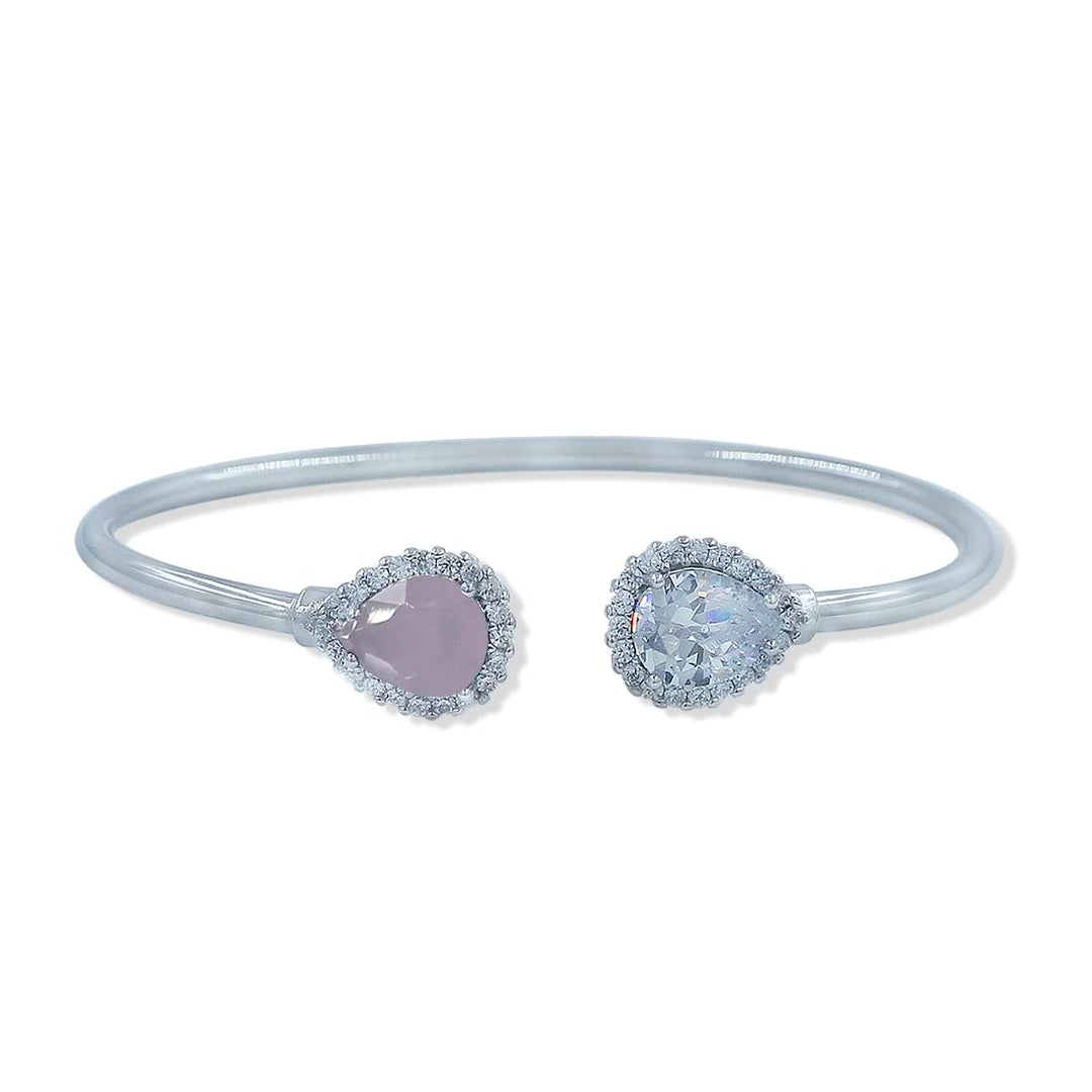 TARAASH 925 Sterling Solitaire CZ Bangle For Women - Taraash