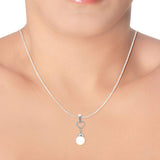 Taraash 925 Sterling Stylish Heart Design Silver Pendant Set For Women CHPEML011 - Taraash