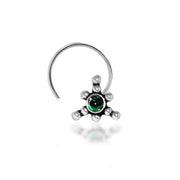 Taraash 925 Sterling Triangle Nosepin | Silver Nosepin | Antique Nosepin For Women - Taraash