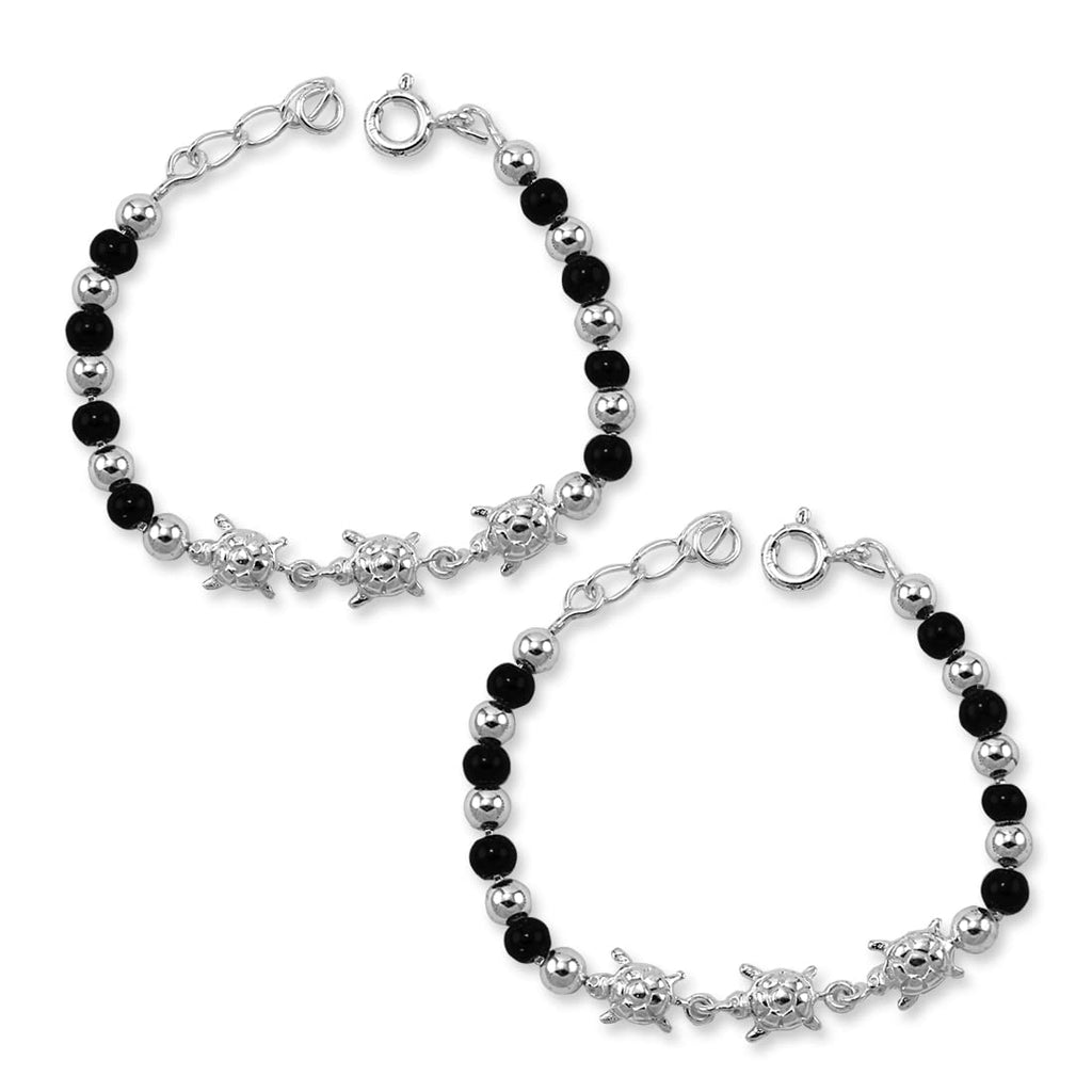 925 Sterling Silver Customized Black Beads Nazariya Bracelet, Protect From  Evil Eyes, New Born Baby Bracelet Stylish Jewelry India Bbr14 - Etsy