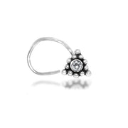 Taraash 925 Sterling Vintage Style Nose Pin | Nose pin for Girls | Silver Nose Pin - Taraash