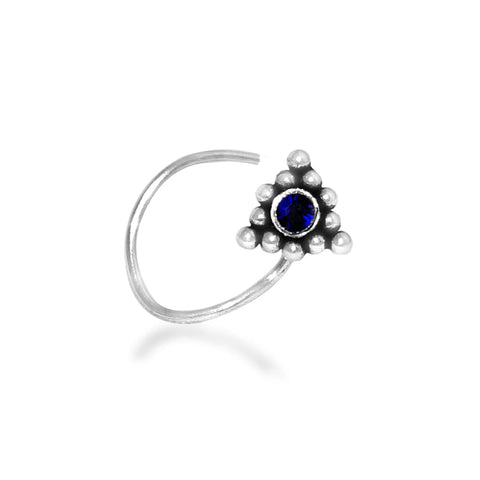 Taraash 925 Sterling Vintage Style Nose Pin | Nose pin for Girls | Silver Nose Pin - Taraash