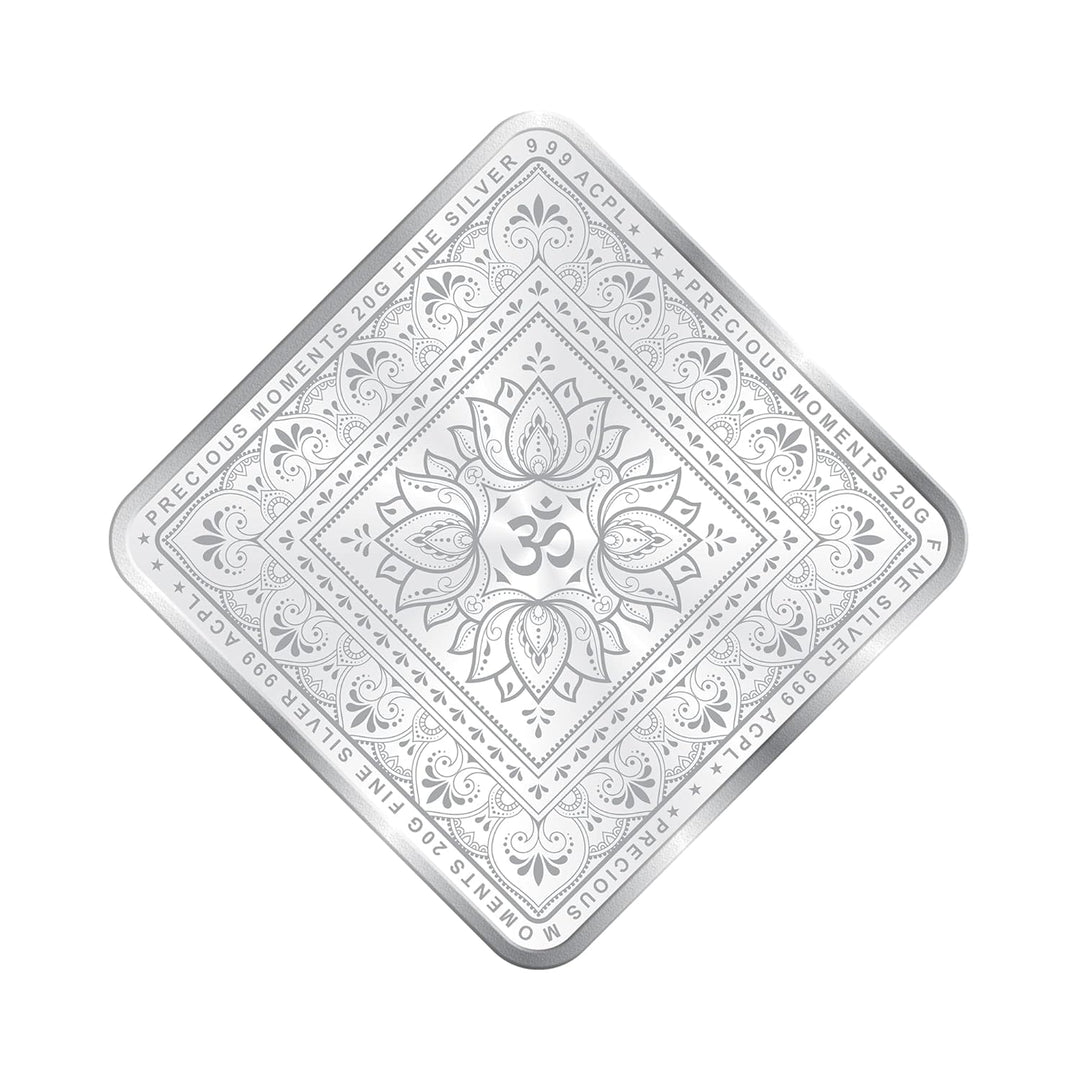 Taraash 999 Gold Plated Lakshmi Ganesh 10 gm Silver Coin By ACPL - Taraash