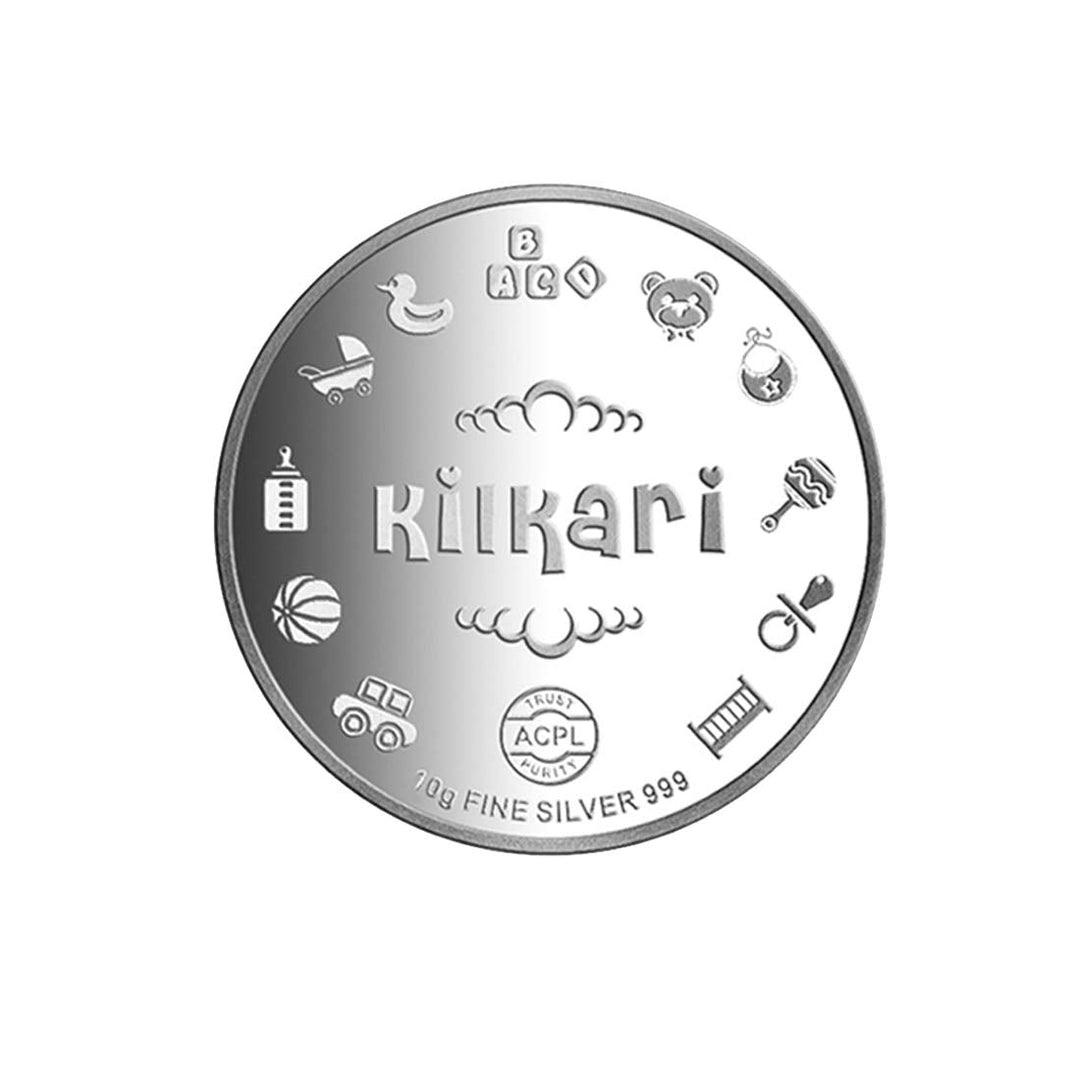 Taraash 999 New Born Baby 10 gm Silver Coin For Gifting - Taraash