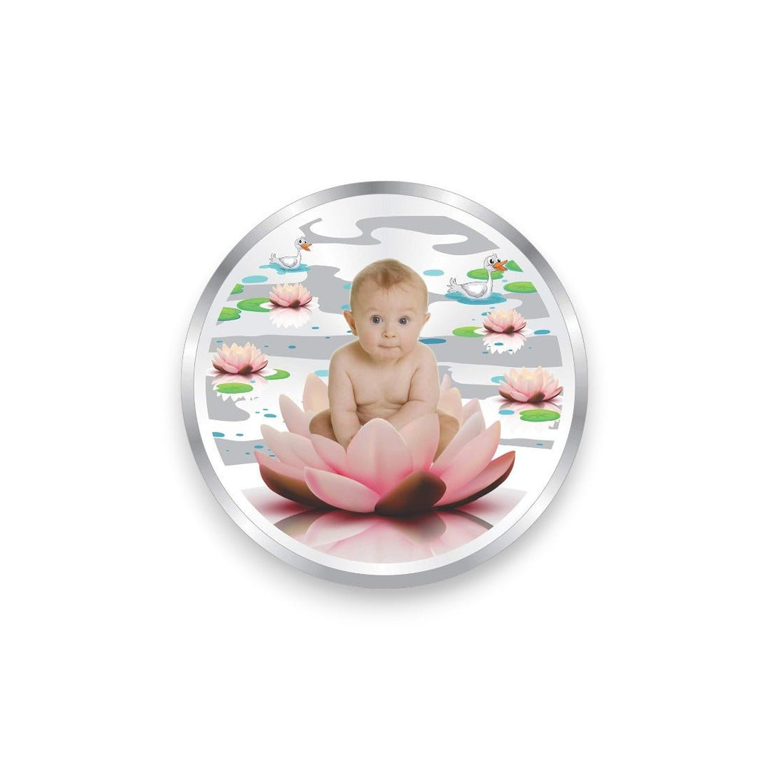Taraash 999 New Born Baby 20 gm Silver Coin For Gifting - Taraash