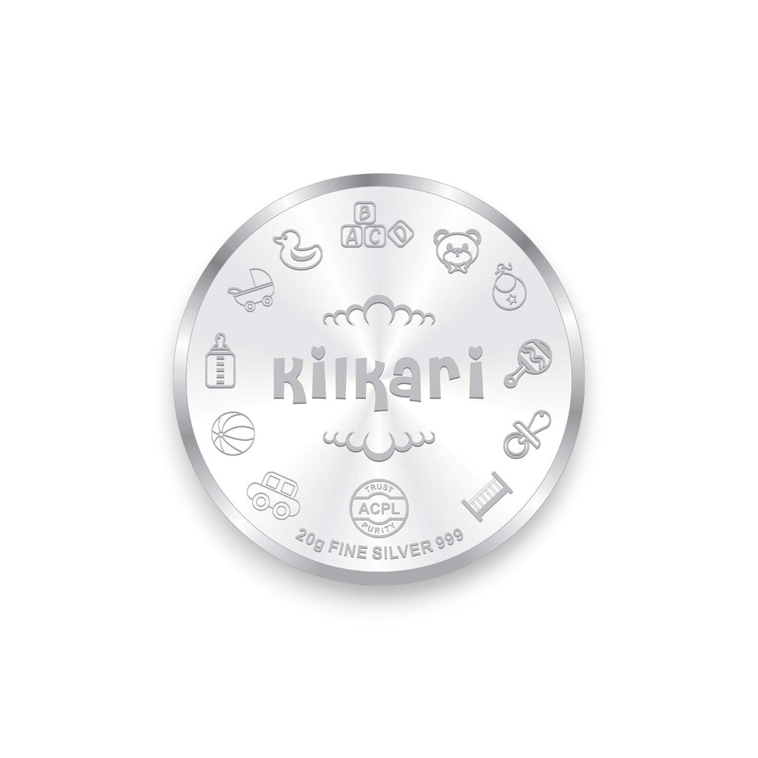 Taraash 999 New Born Baby 20 gm Silver Coin For Gifting - Taraash