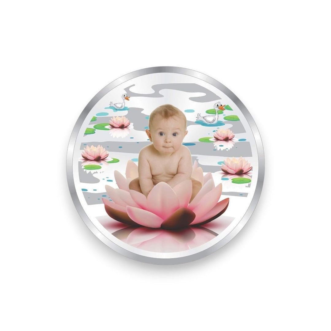 Taraash 999 New Born Baby 50 gm Silver Coin For Gifting - Taraash