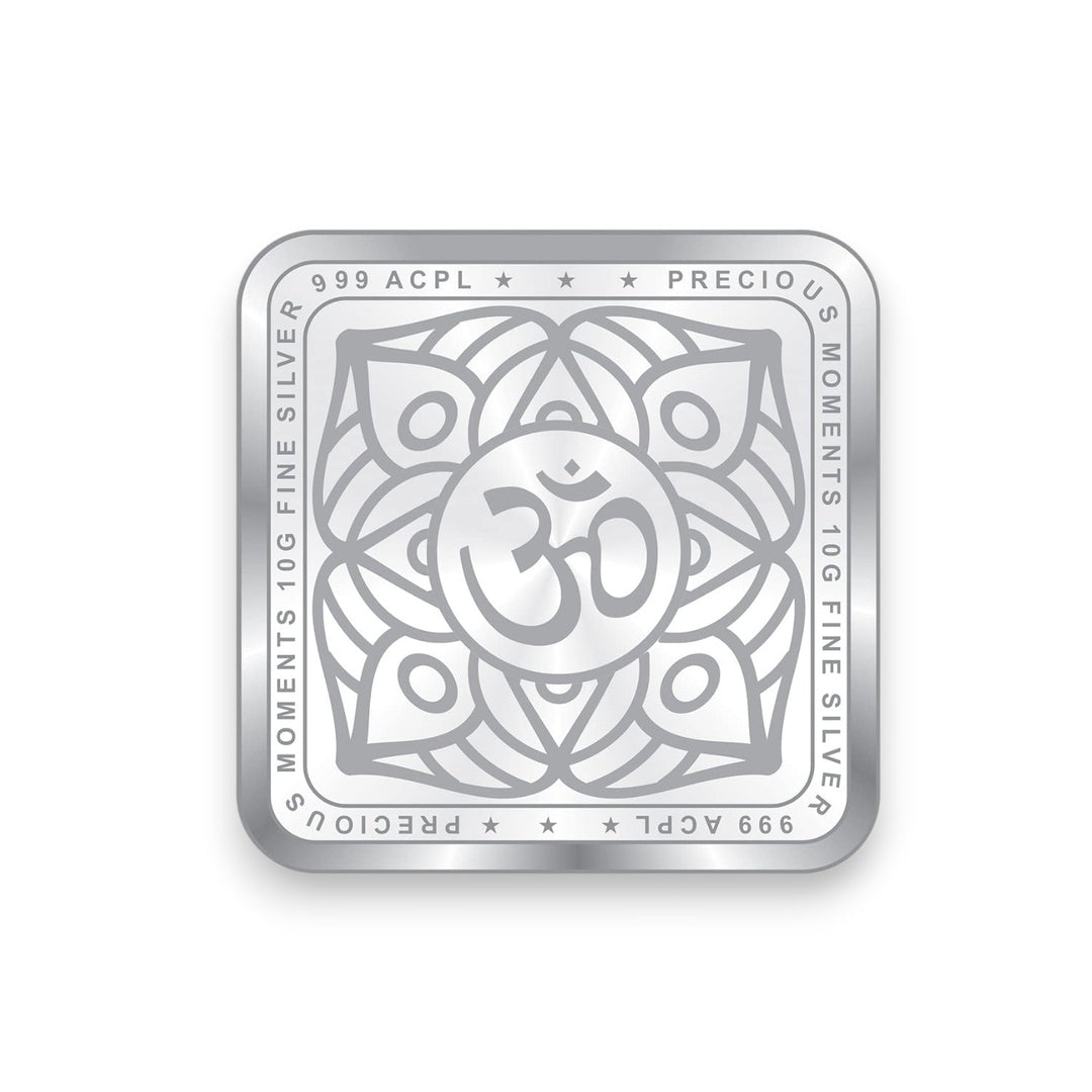 Taraash 999 Purity 10 gm Lakshmi Ganesha Silver Coin By ACPL - Taraash