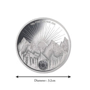 Taraash 999 Purity 10 gm Sunrise Gayatri Mantra Silver Coin By ACPL - Taraash