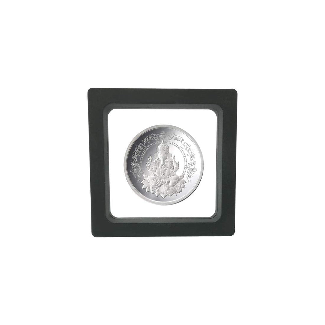 Taraash 999 Purity 10 gram Plain Lord Ganesh Silver Coin With Gift Packaging By ACPL - Taraash