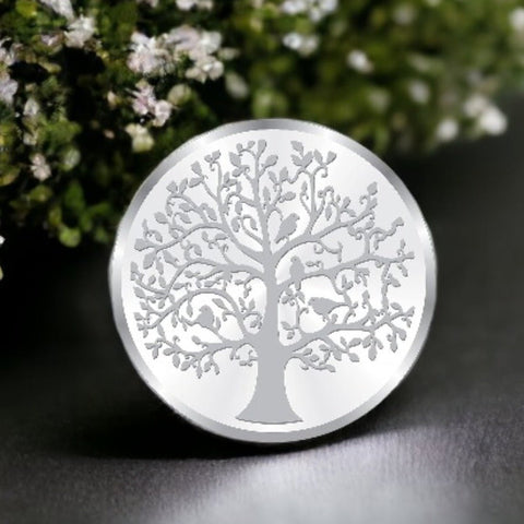 Taraash 999 Purity 10 grams Banyan Tree Silver Coin By ACPL - Taraash