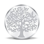 Taraash 999 Purity 10 grams Banyan Tree Silver Coin With Packaging By ACPL - Taraash