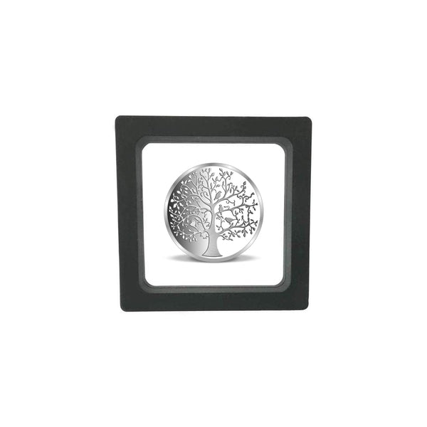 Taraash 999 Purity 10 grams Banyan Tree Silver Coin With Packaging By ACPL - Taraash