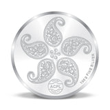 Taraash 999 Purity 100 Gram Peacock Silver Coin By ACPL - Taraash