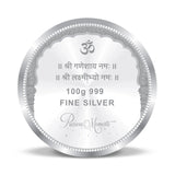 Taraash 999 Purity 100 grams Laxmi Ganesha Silver Coin By ACPL - Taraash