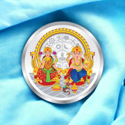 Taraash 999 Purity 20 gm Laxmi Ganesh Silver Coin With Packaging By ACPL - Taraash