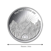 Taraash 999 Purity 20 gm Sunrise Gayatri Mantra Silver Coin By ACPL - Taraash