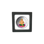 Taraash 999 Purity 20 gram Colorful Lord Ganesh Silver Coin With Gift Packaging By ACPL - Taraash