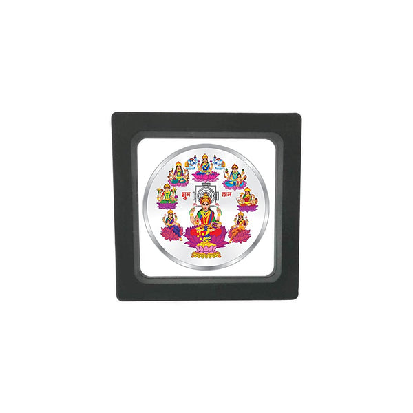 Taraash 999 Purity 20 gram Goddess Ashtalakshmi Coin With Packaging By ACPL | Silver Coin | Coin For Gifting - Taraash