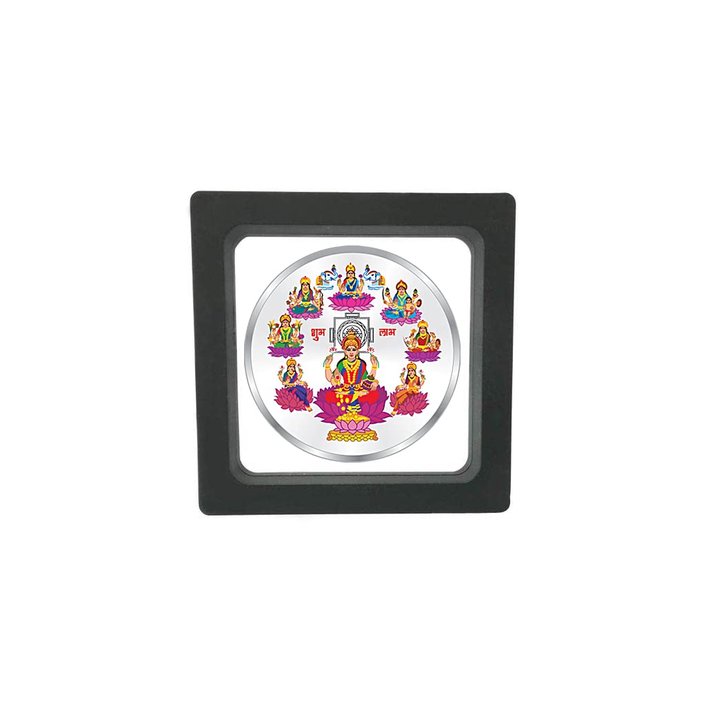 Taraash 999 Purity 20 gram Goddess Ashtalakshmi Coin With Packaging By ACPL | Silver Coin | Coin For Gifting - Taraash