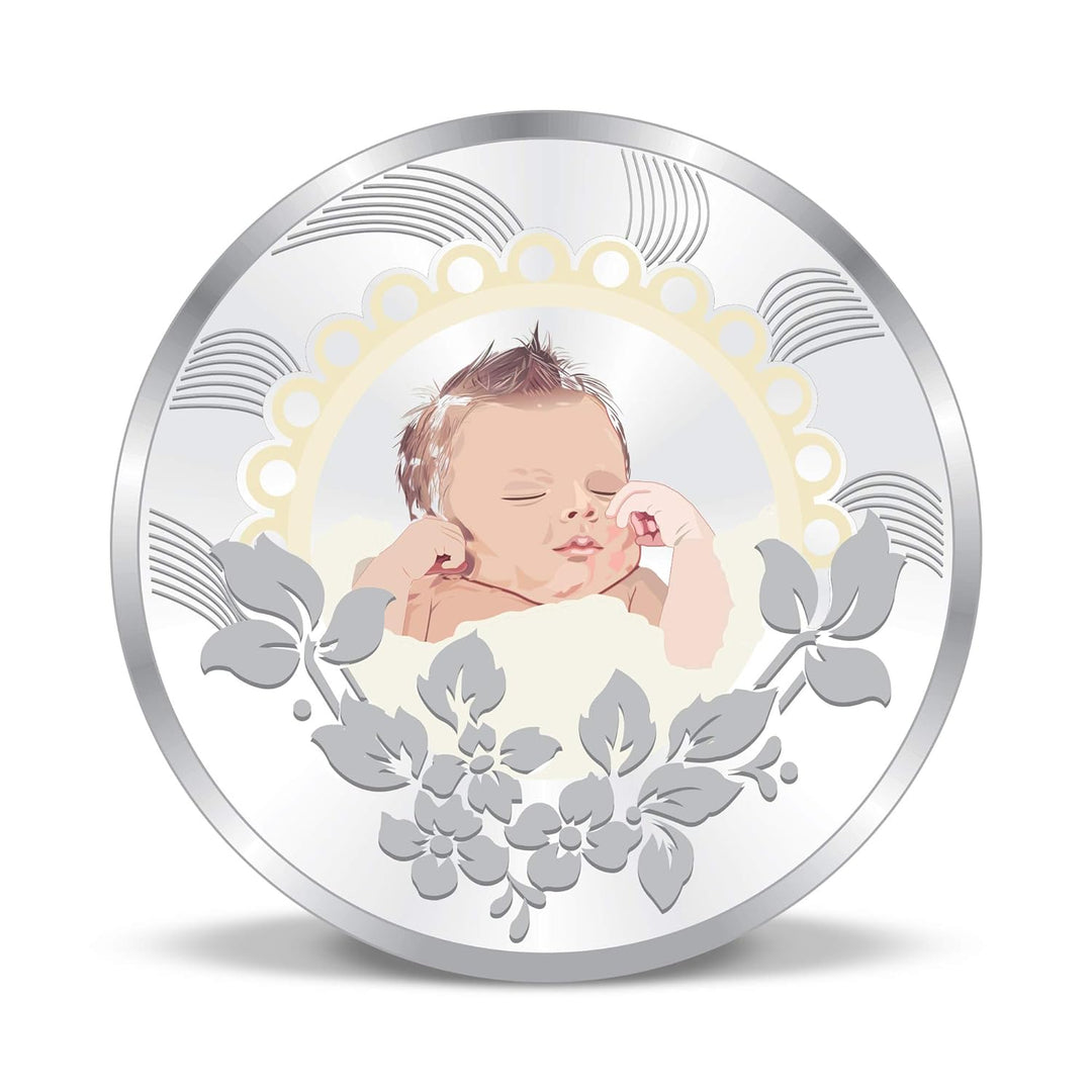 Taraash 999 Purity 20gm Best Wishes New born baby Silver Coin By ACPL - Taraash