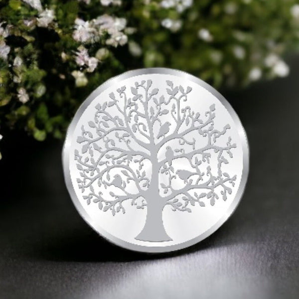 Taraash 999 Purity 5 grams Banyan Tree Silver Coin By ACPL - Taraash