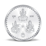 Taraash 999 Purity 5 grams Laxmi Ganesh Saraswati Silver Coin By ACPL - Taraash