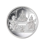 Load image into Gallery viewer, Taraash 999 Purity 5 grams Trimurti Silver Coin With Packaging By ACPL - Taraash
