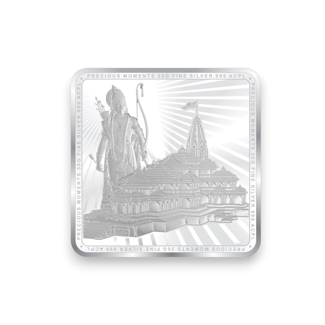 Taraash 999 Purity 50 gm Ram Darbar Silver Coin By ACPL - Taraash
