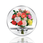 Load image into Gallery viewer, Taraash 999 Purity 50 Gram Flower Bouquet Coin With Packaging By ACPL |50 gm Silver Coin | Coin For Gifting | Corporate Gifting Coin - Taraash
