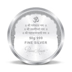 Load image into Gallery viewer, Taraash 999 Purity 50 grams Laxmi Ganesha Saraswati Silver Coin By ACPL - Taraash
