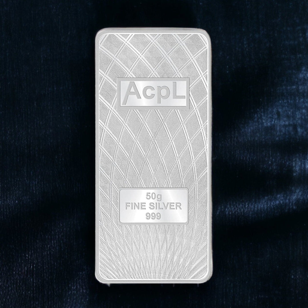 Taraash 999 Purity 50 grams Silver Bar Coin By ACPL - Taraash