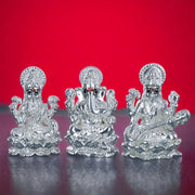 Taraash 999 Purity Lakshmi Ganesha Saraswati Design Idol By ACPL - Taraash