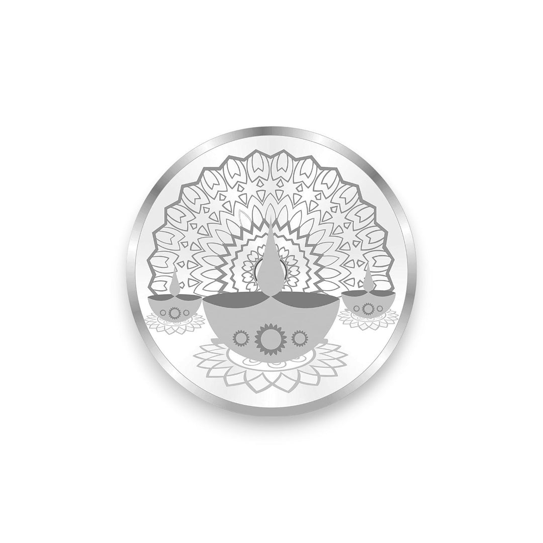 Taraash 999 Silver 10 gram Diya Coin Spreading Light and Prosperity By ACPL - Taraash