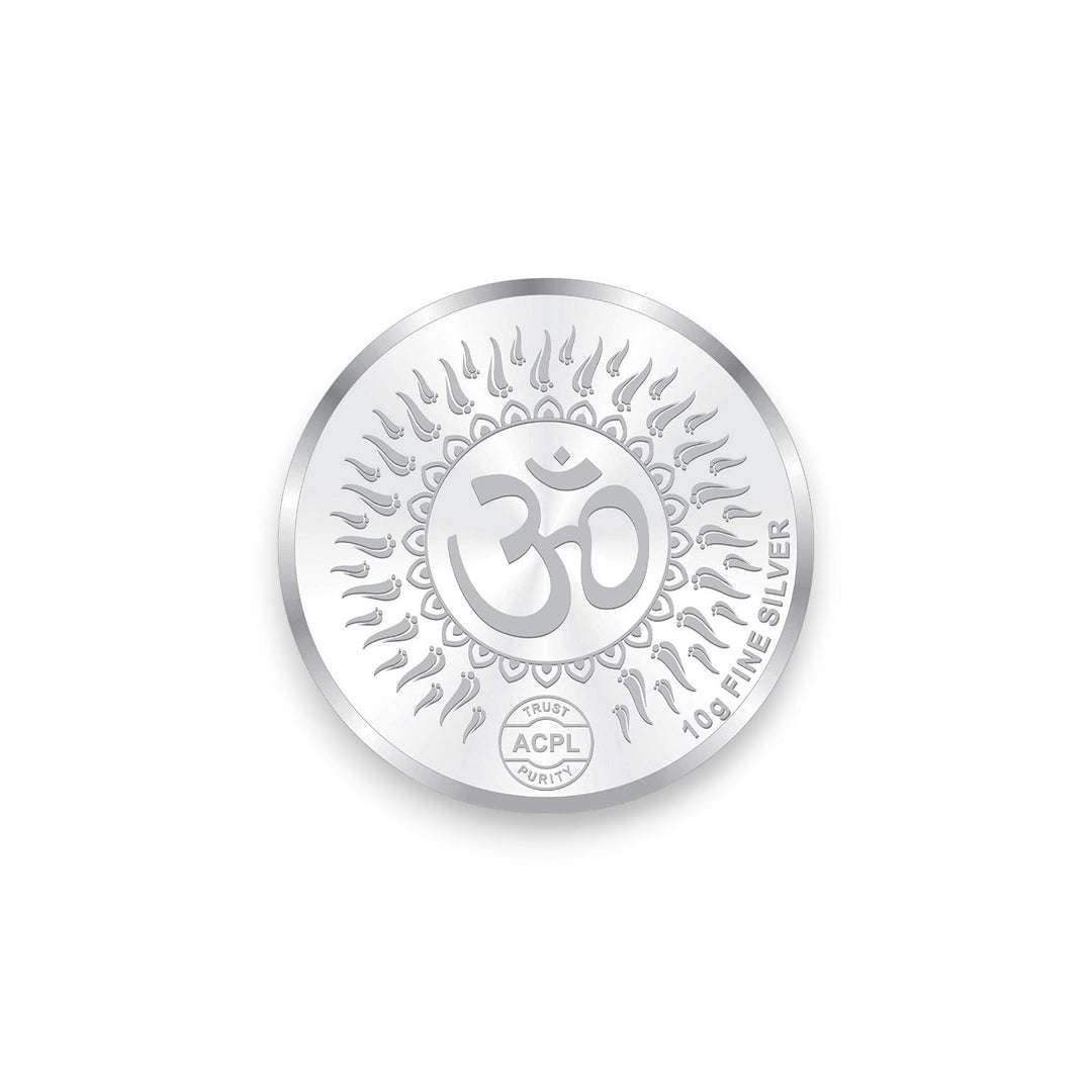 Taraash 999 Silver 10 gram Diya Coin Spreading Light and Prosperity By ACPL - Taraash