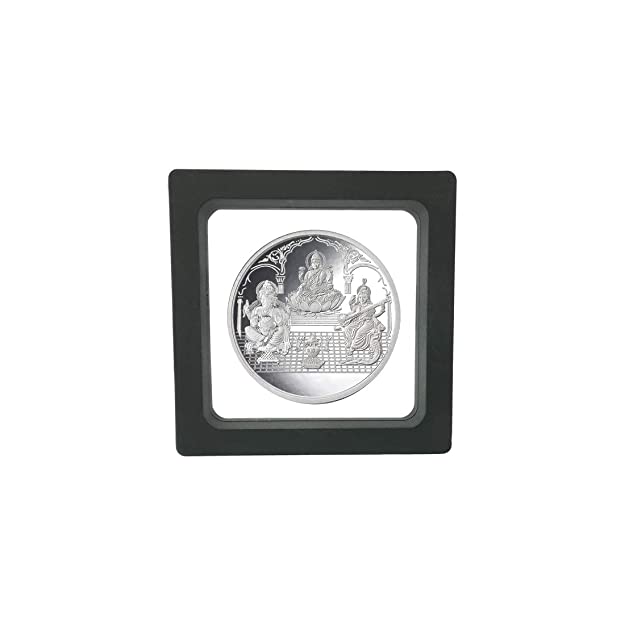 Taraash 999 Silver 20 gram Laxmi, Ganesh & Saraswati Coin With Gift Packaging By ACPL - Taraash