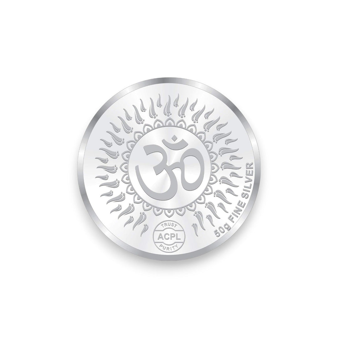 Taraash 999 Silver 50 gram Diya Coin Spreading Light and Prosperity By ACPL - Taraash