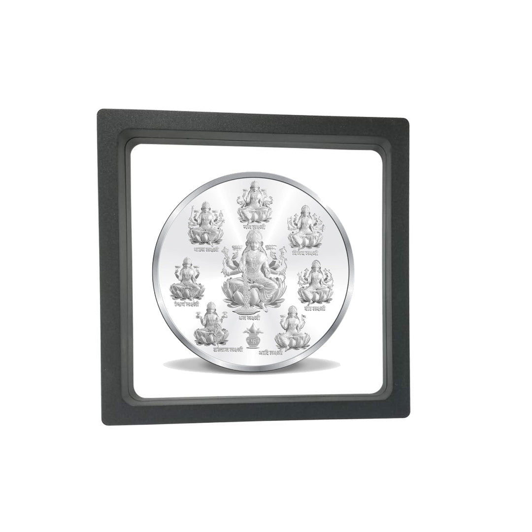Taraash 999 Silver 50 gram Godess Ashta Lakshmi Coin With Gift Packaging By ACPL - Taraash