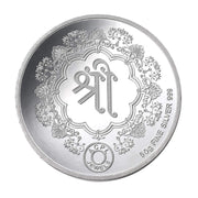 Taraash 999 Silver 50 gram Laxmi, Ganesh & Saraswati Coin By ACPL - Taraash