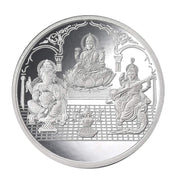 Taraash 999 Silver 50 gram Laxmi, Ganesh & Saraswati Coin By ACPL - Taraash