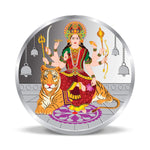 Load image into Gallery viewer, Taraash 999 Silver Colorful Godess Durga Mata 20 Gram Coin For Gifting CF23R1G20W - Taraash
